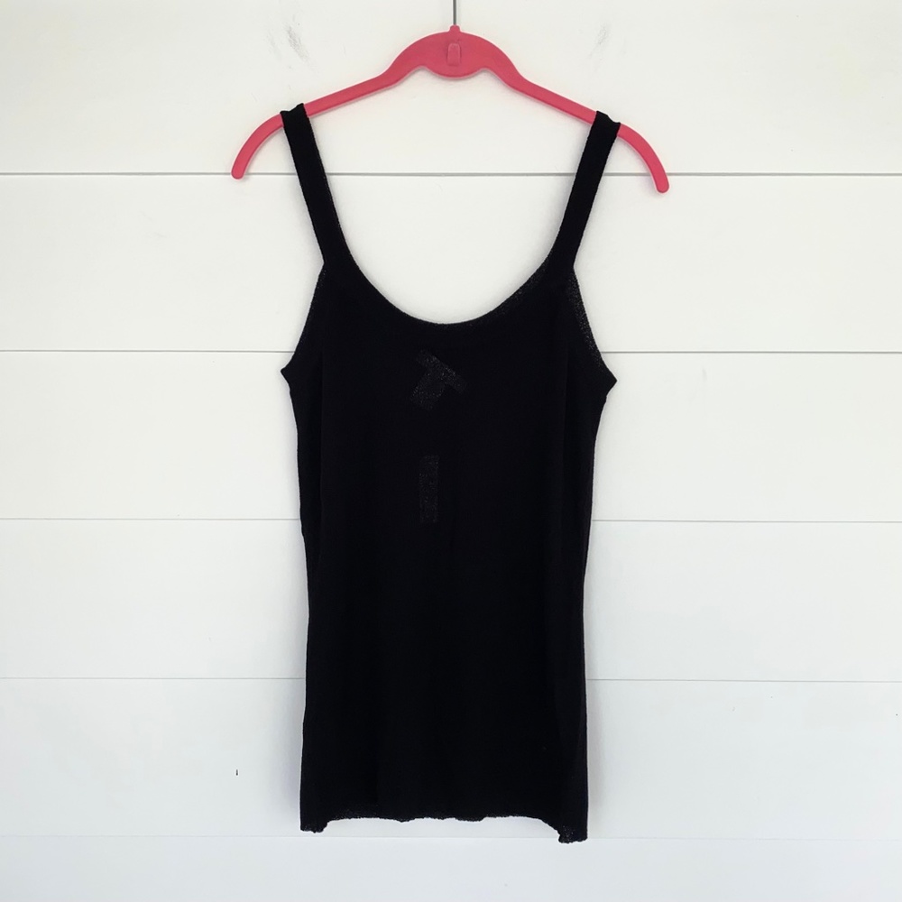 NEW White House Black Market Tank Top Black Large